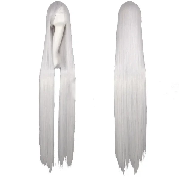 Wig Peruca Cosplay lisa longa 100cm 1 metro lisa Loira Amarela - Imagem 14