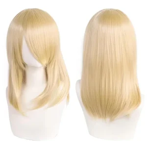 Peruca Wig Cosplay 40cm Média Loira Amarela