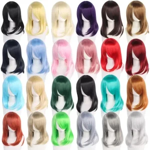 Peruca Wig Cosplay 40cm Média várias cores
