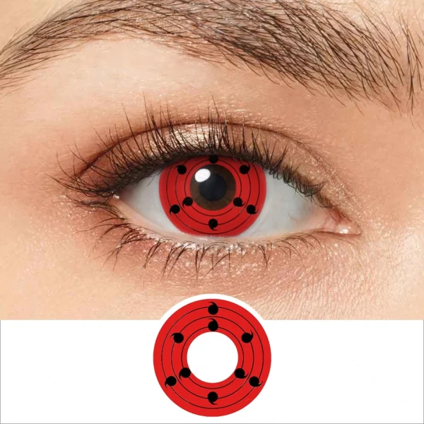 Lente de Contato Sharingan Mangekyou Sasuke Cosplay - Imagem 12