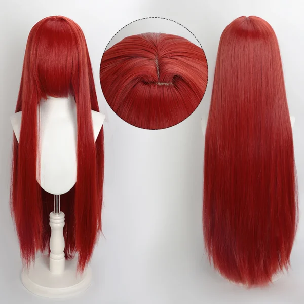 Peruca Cosplay Wig 80cm Longa e Lisa Cinza Prata - Imagem 12