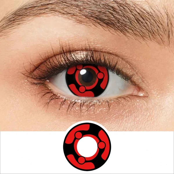 Lente de Contato Sharingan Mangekyou Sasuke Cosplay - Imagem 14