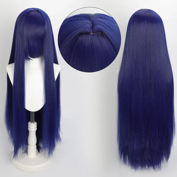 Peruca Cosplay Wig 80cm Longa e Lisa Cinza Prata - Imagem 5