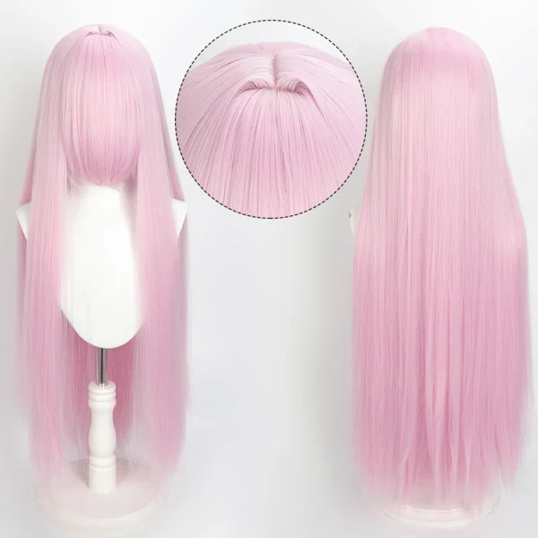 Peruca Cosplay Wig 80cm Longa e Lisa Cinza Prata - Imagem 27