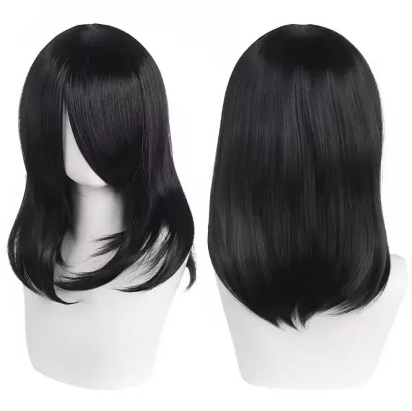 Peruca Wig Cosplay 40cm Média Preta - Imagem 4