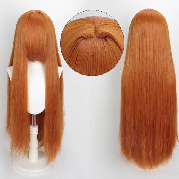 Peruca Cosplay Wig 80cm Longa e Lisa Cinza Prata - Imagem 13