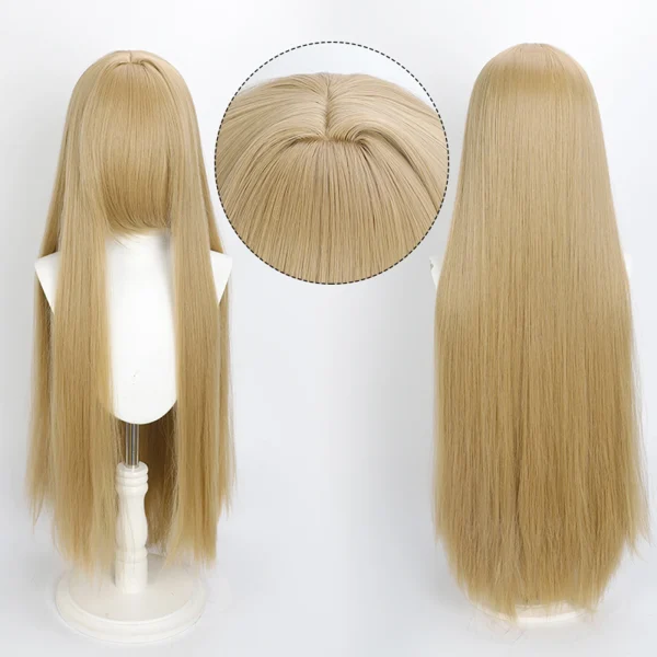 Peruca Cosplay Wig 80cm Longa e Lisa Cinza Prata - Imagem 20