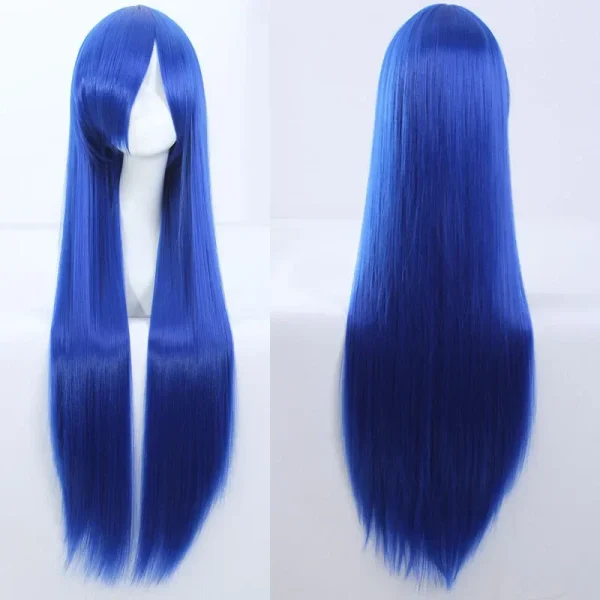 Wig Peruca Cosplay lisa longa 100cm 1 metro lisa Loira Amarela - Imagem 18
