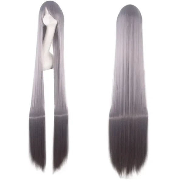 Wig Peruca Cosplay lisa longa 100cm 1 metro lisa Loira Amarela - Imagem 17
