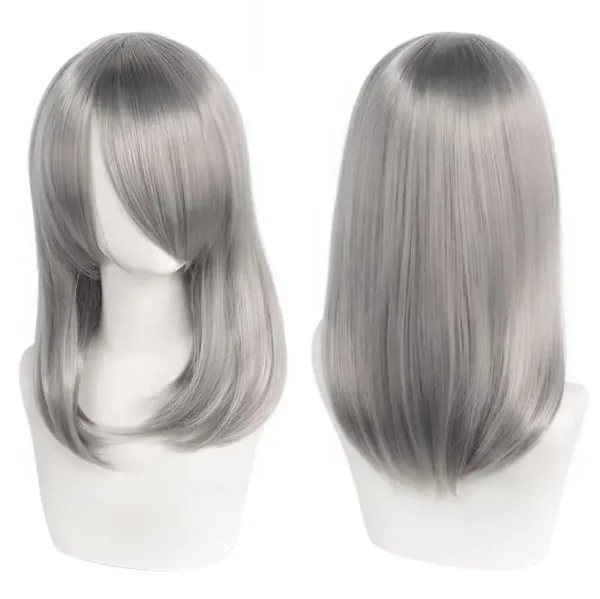 Peruca Wig Cosplay 40cm Média Preta - Imagem 25