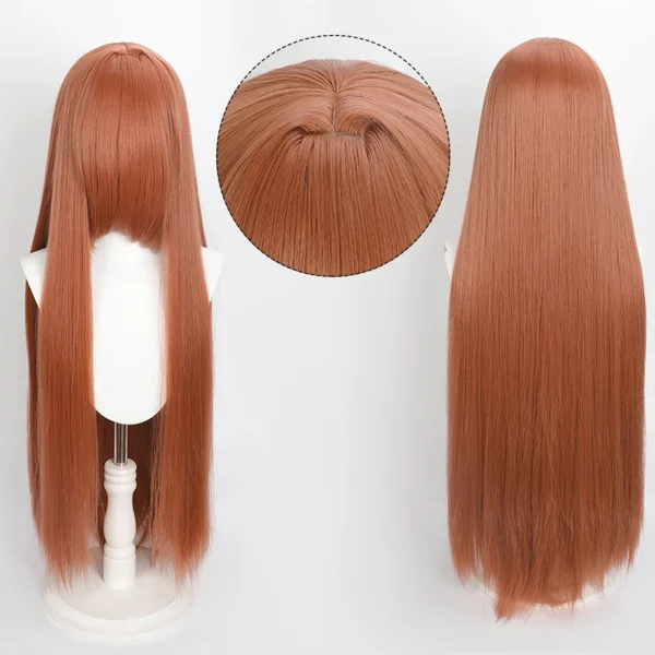 Peruca Cosplay Wig 80cm Longa e Lisa Cinza Prata - Imagem 9