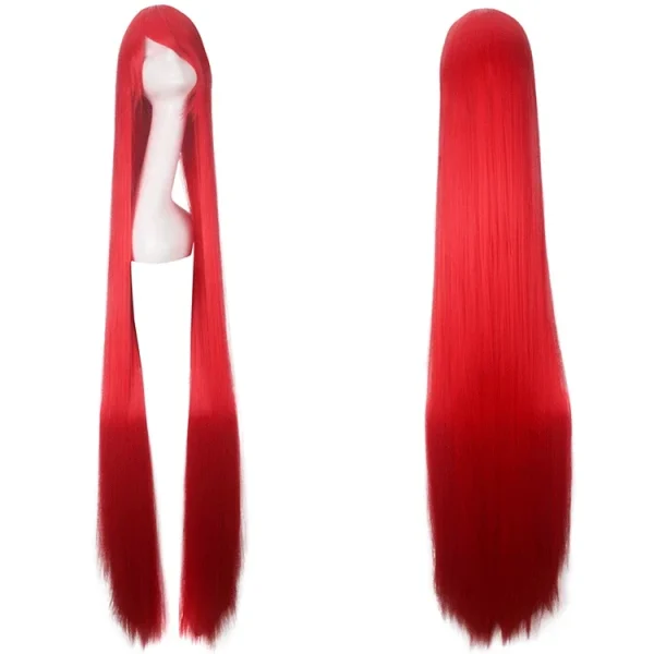Wig Peruca Cosplay lisa longa 100cm 1 metro lisa Loira Amarela - Imagem 11