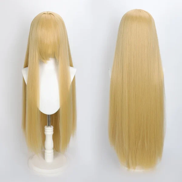 Peruca Cosplay Wig 80cm Longa e Lisa Cinza Prata - Imagem 7