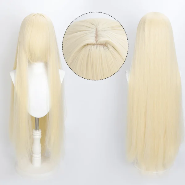 Peruca Cosplay Wig 80cm Longa e Lisa Cinza Prata - Imagem 23
