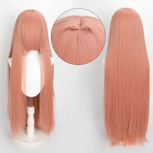 Peruca Cosplay Wig 80cm Longa e Lisa Cinza Prata - Imagem 10