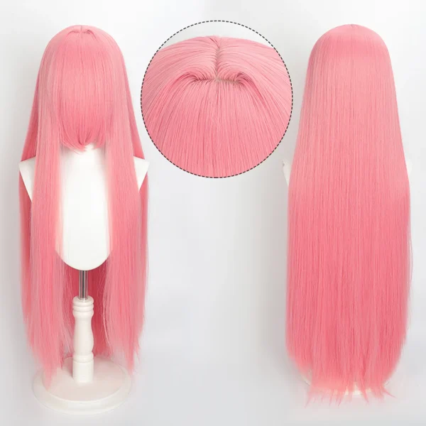 Peruca Cosplay Wig 80cm Longa e Lisa Cinza Prata - Imagem 4