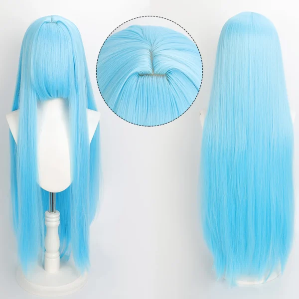 Peruca Cosplay Wig 80cm Longa e Lisa Cinza Prata - Imagem 30