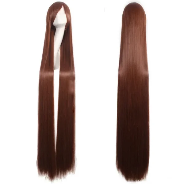 Wig Peruca Cosplay lisa longa 100cm 1 metro lisa Loira Amarela - Imagem 10