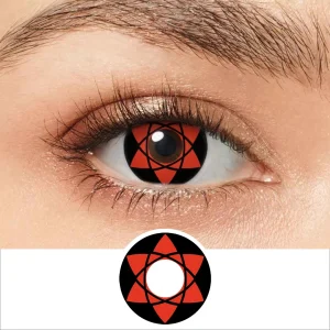 Lente de Contato Sharingan Mangekyou Sasuke Cosplay