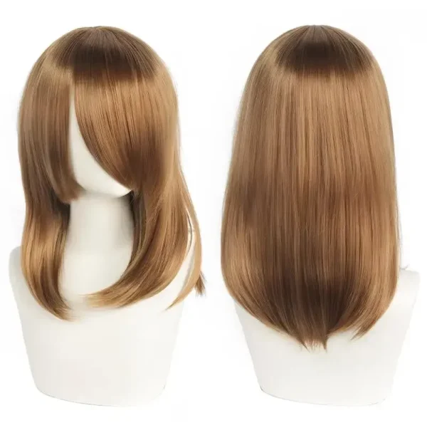 Peruca Wig Cosplay 40cm Média Preta - Imagem 32