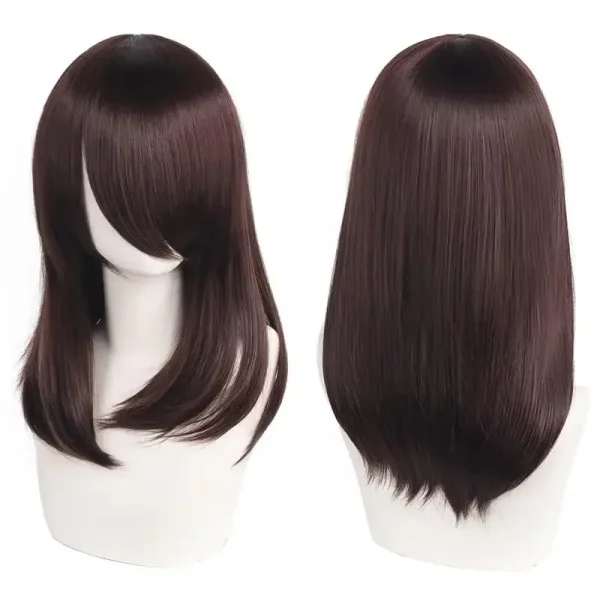 Peruca Wig Cosplay 40cm Média Preta - Imagem 6
