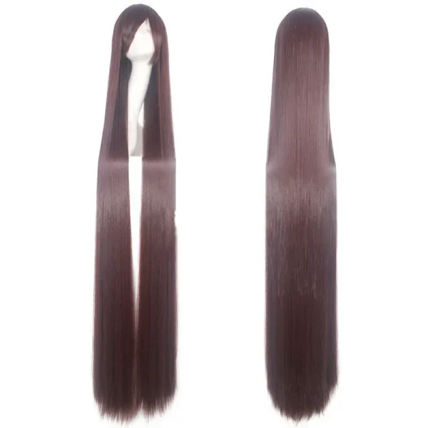 Wig Peruca Cosplay lisa longa 100cm 1 metro lisa Loira Amarela - Imagem 7