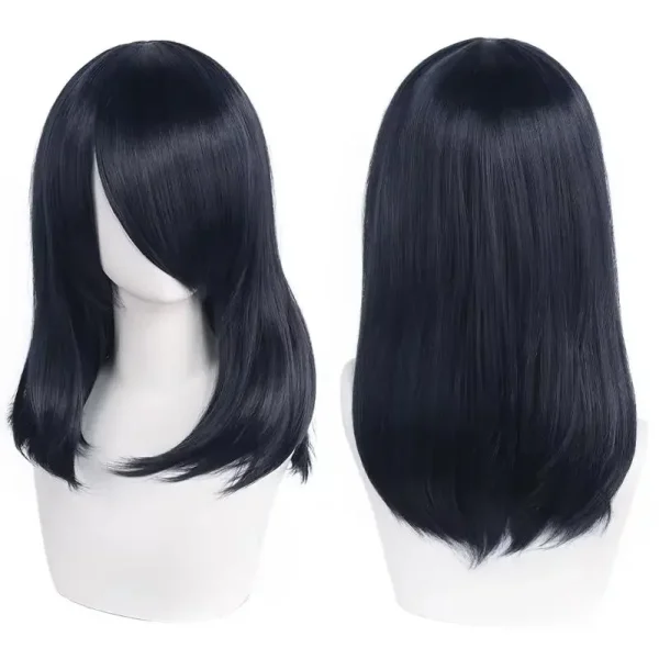 Peruca Wig Cosplay 40cm Média Preta