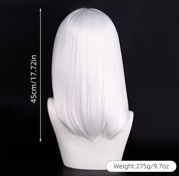Peruca Wig Cosplay 40cm Média Preta - Imagem 3