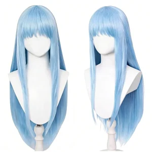 Peruca Richeh Anime Witch Hat Atelier Peruca Azul longa Wig Cosplay