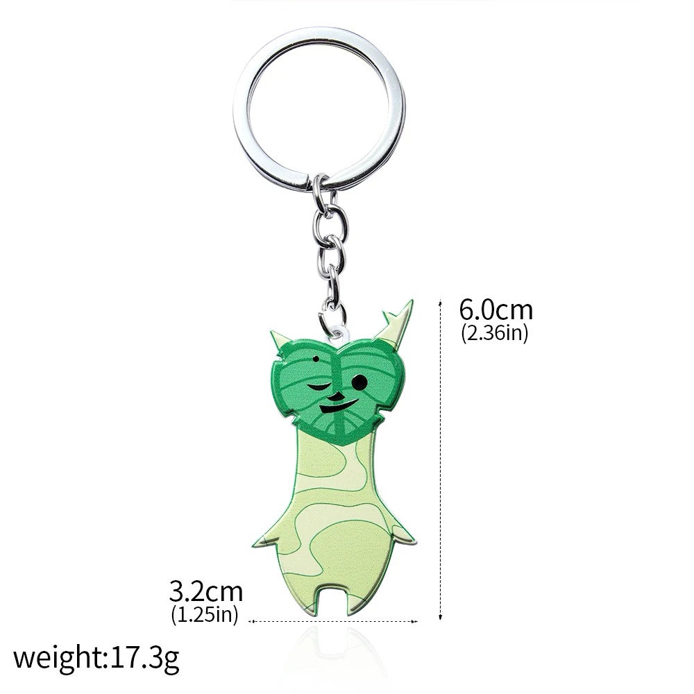 Chaveiro de metal do Korok com máscara de folha verde, de 6 cm de altura, de The Legend of Zelda