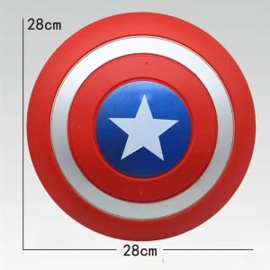 Escudo do Capitão América, Marvel, de 28 cm, vermelho e branco com estrela branca sobre círculo azul