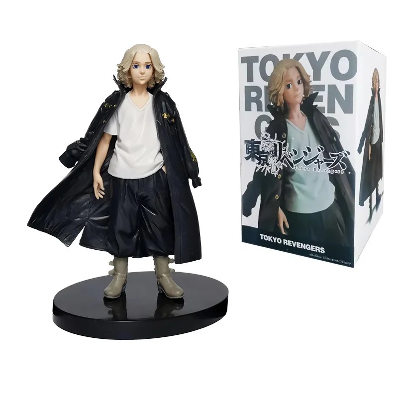 Figure do Mikey, de Tokyo Revengers, ao lado da caixa da série