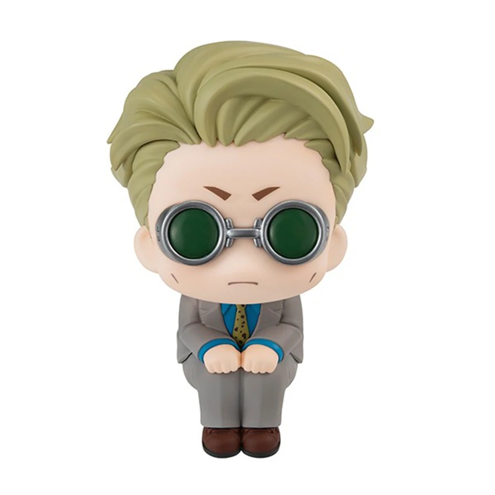 Figure do Nanami Kento, de Jujutsu Kaisen, sentado de terno cinza e óculos escuros, em estilo chibi