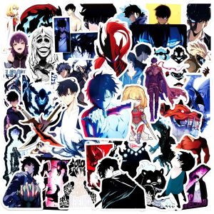 Colagem de adesivos de PVC de Solo Leveling com Sung Jin-woo, sombras e outros personagens
