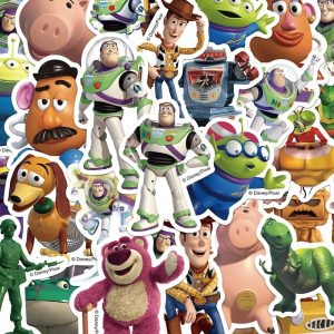 Montagem de adesivos do Toy Story com Woody, Buzz, Slinky, Sr. Cabeça de Batata e Lotso