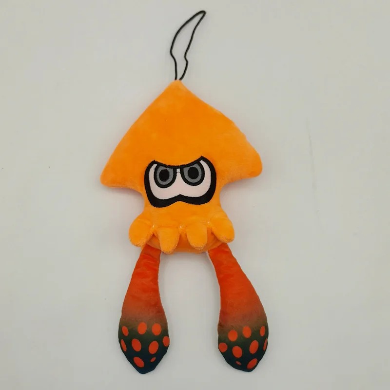 Pelúcia da lula Inkling laranja de Splatoon com tentáculos em degradê