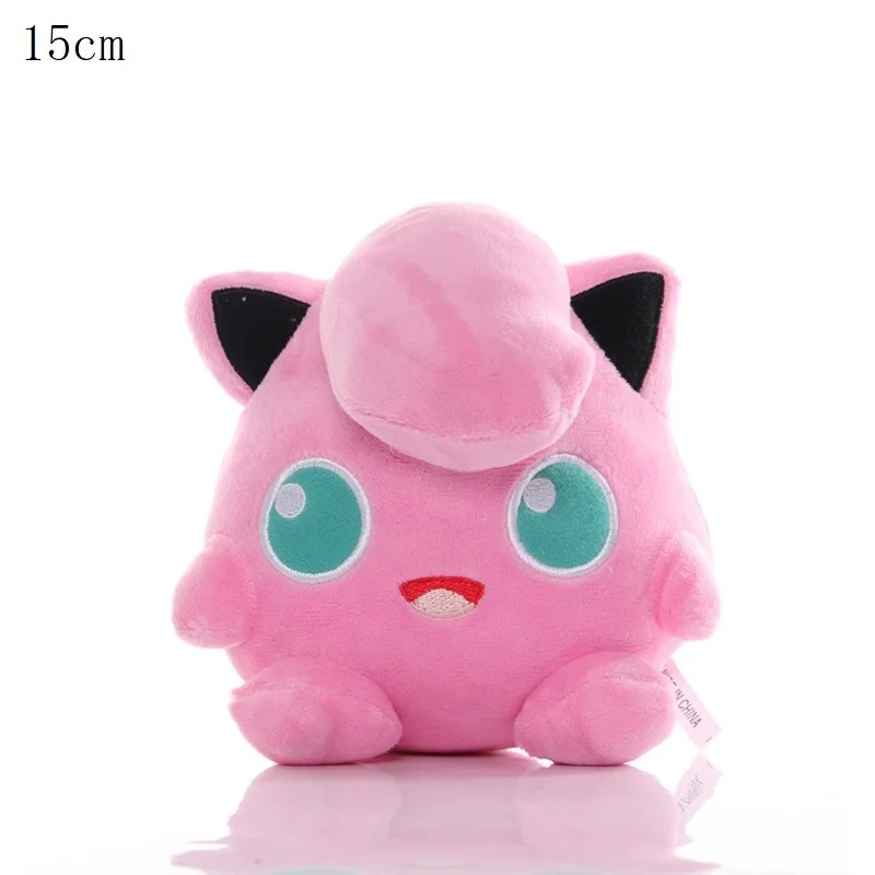 Pelúcia do Jigglypuff, de Pokémon, de 15 cm, outro modelo com boca aberta, vista em três quartos