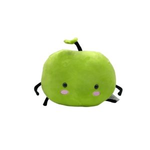 Pelúcia do Junimo verde de Stardew Valley com folha no topo e bracinhos pretos