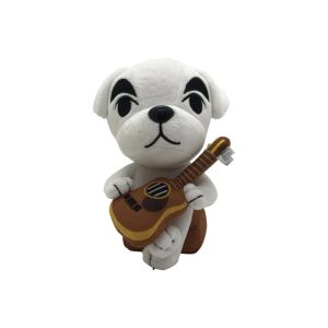 Pelúcia do K.K. Slider, cachorro branco sentado tocando violão, de Animal Crossing