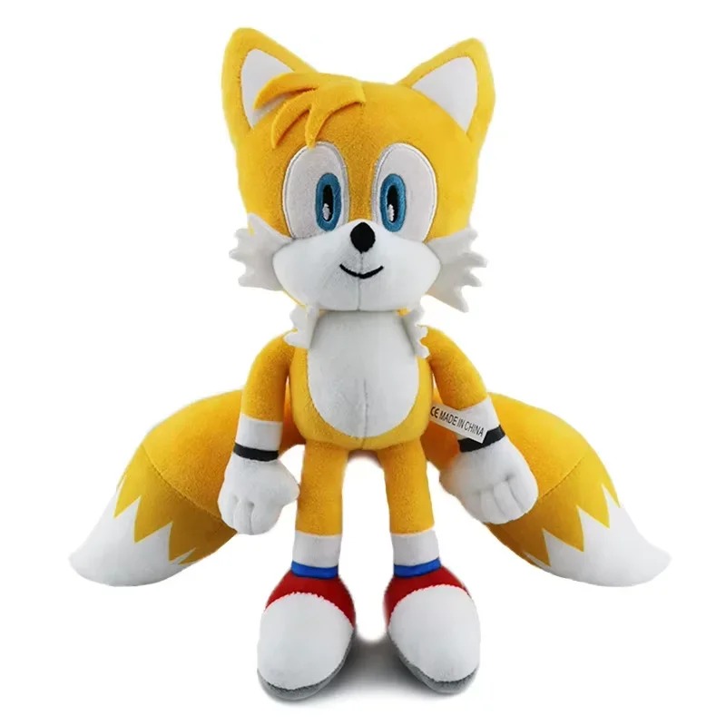 Pelúcia do Tails, raposa amarela de duas caudas, da série Sonic