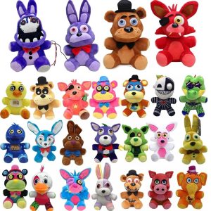 Coleção de pelúcias de Five Nights at Freddy's com Bonnie, Freddy, Foxy, Chica e vários outros personagens