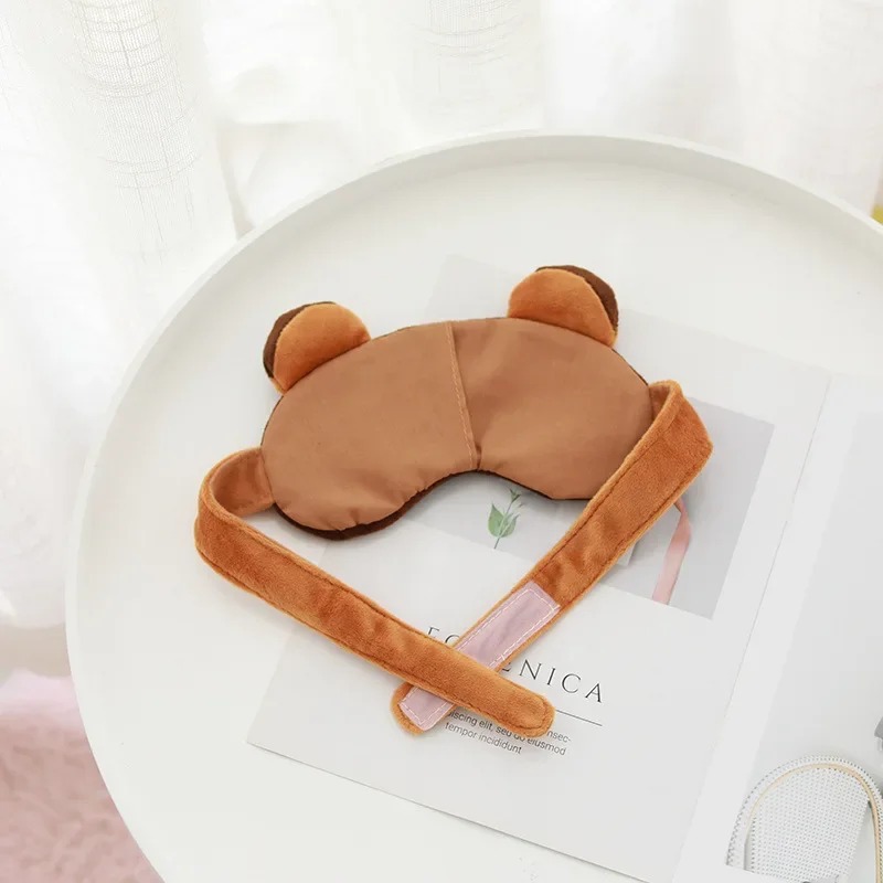 Parte de trás do tapa-olhos do Tom Nook, de Animal Crossing, com elástico marrom