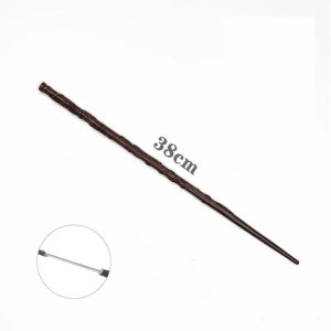 Varinha da Hermione Granger, de Harry Potter, marrom escura, de 38 cm, sobre fundo branco